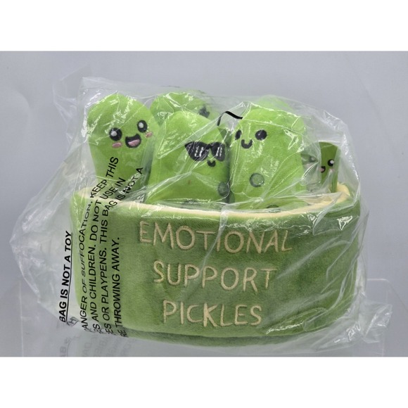 Relatable Other - NEW Emotional Support Pickles Plush Set – 5 Stuffed Toys & Basket by Relatable